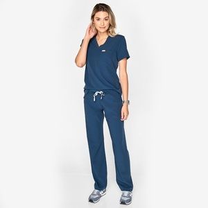 Figs Livingston Basic Scrub Pants in Dark Harbor